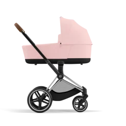 Cybex Combi Kinderwagens * Priam Kinderwagen Compleet Peach Pink - Chrome Brown Frame Roze