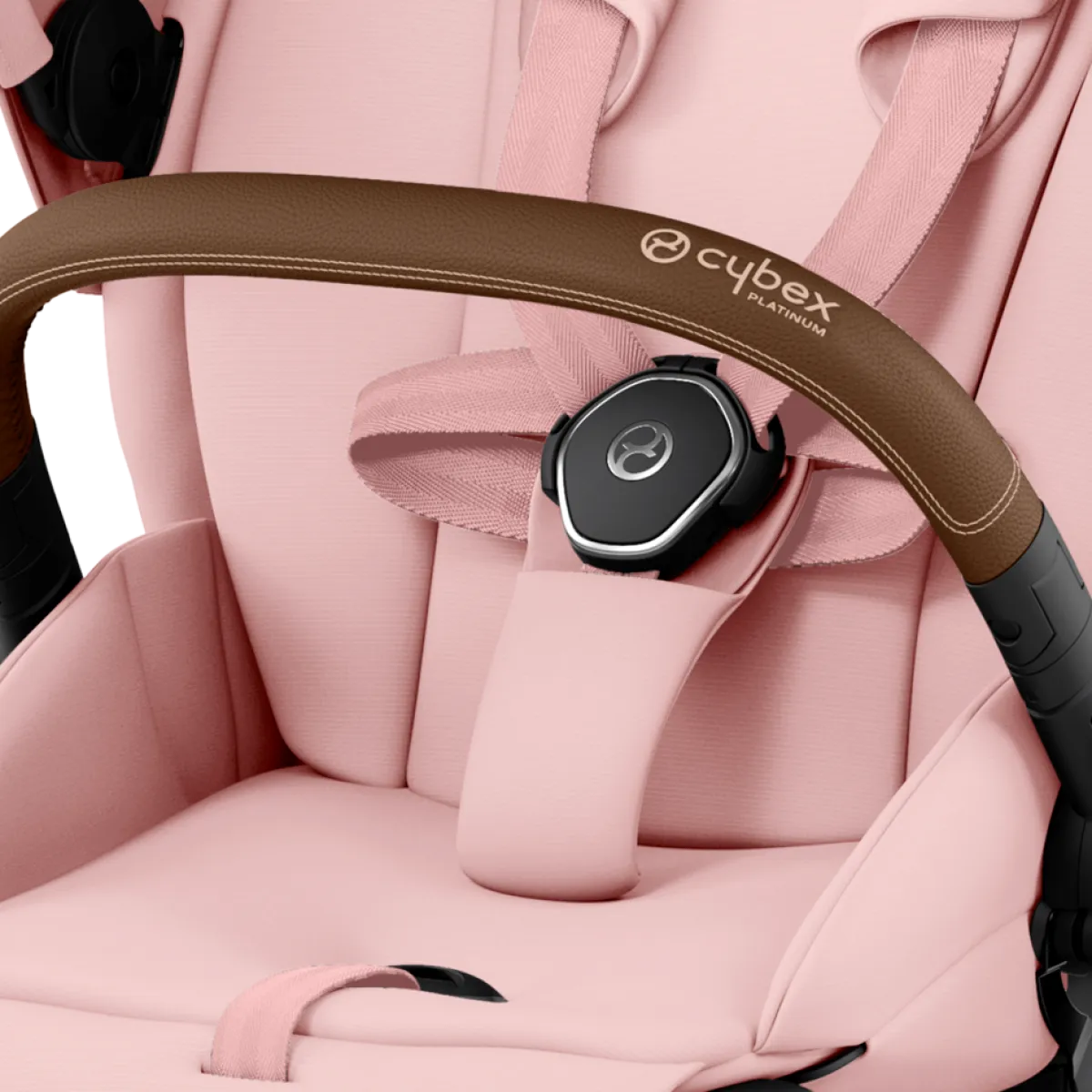 Cybex Combi Kinderwagens * Priam Kinderwagen Compleet Peach Pink - Chrome Brown Frame Roze