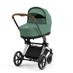 Cybex Combi Kinderwagens * Priam Kinderwagen Compleet Leaf Green - Chrome Brown Frame Groen