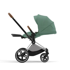 Cybex Combi Kinderwagens * Priam Kinderwagen Compleet Leaf Green - Chrome Brown Frame Groen