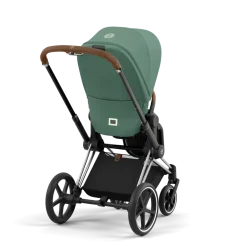 Cybex Combi Kinderwagens * Priam Kinderwagen Compleet Leaf Green - Chrome Brown Frame Groen