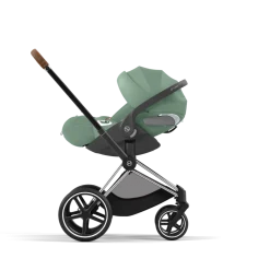 Cybex Combi Kinderwagens * Priam Kinderwagen Compleet Leaf Green - Chrome Brown Frame Groen