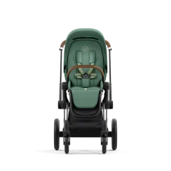 Cybex Combi Kinderwagens * Priam Kinderwagen Compleet Leaf Green - Chrome Brown Frame Groen