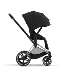 Cybex Combi Kinderwagens * Priam Kinderwagen Compleet Sepia Black - Chrome Black Frame Zwart