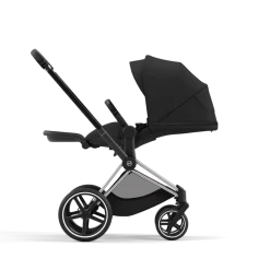 Cybex Combi Kinderwagens * Priam Kinderwagen Compleet Sepia Black - Chrome Black Frame Zwart