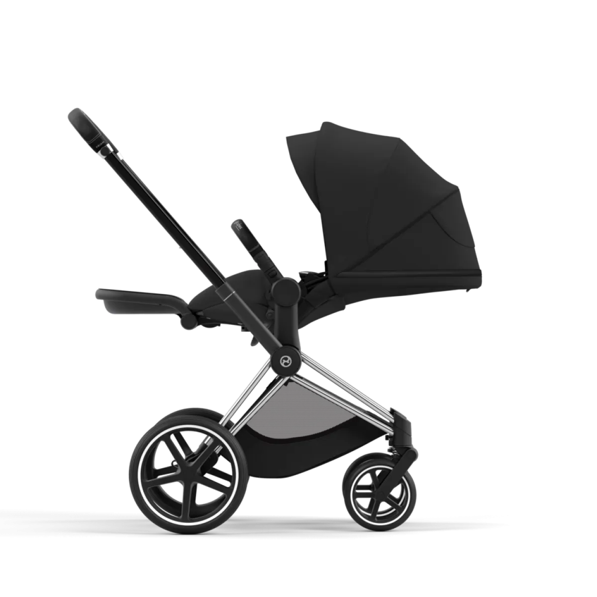 Cybex Combi Kinderwagens * Priam Kinderwagen Compleet Sepia Black - Chrome Black Frame Zwart
