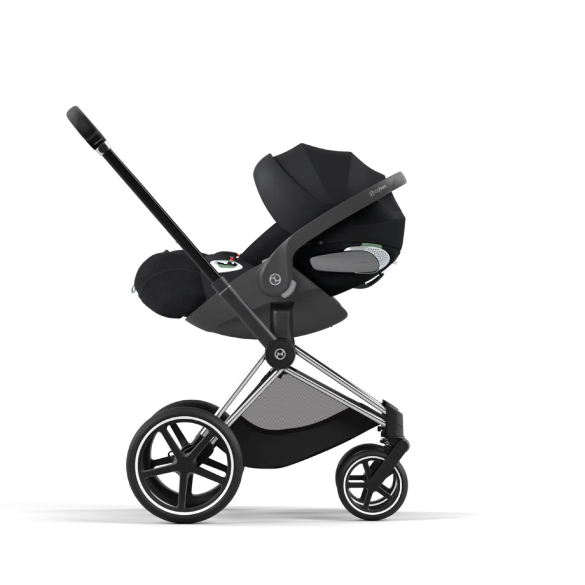 Cybex Combi Kinderwagens * Priam Kinderwagen Compleet Sepia Black - Chrome Black Frame Zwart