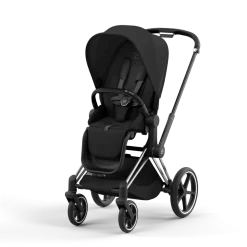Cybex Combi Kinderwagens * Priam Kinderwagen Compleet Sepia Black - Chrome Black Frame Zwart