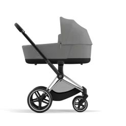Cybex Combi Kinderwagens * Priam Kinderwagen Compleet Mirage Grey - Chrome Black Frame Grijs