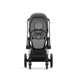 Cybex Combi Kinderwagens * Priam Kinderwagen Compleet Mirage Grey - Chrome Black Frame Grijs
