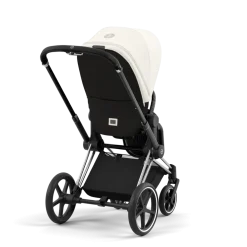 Cybex Combi Kinderwagens * Priam Kinderwagen Compleet Off White - Chrome Black Frame Wit