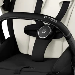 Cybex Combi Kinderwagens * Priam Kinderwagen Compleet Off White - Chrome Black Frame Wit