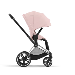 Cybex Combi Kinderwagens * Priam Kinderwagen Compleet Peach Pink - Chrome Black Frame Roze