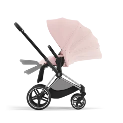 Cybex Combi Kinderwagens * Priam Kinderwagen Compleet Peach Pink - Chrome Black Frame Roze