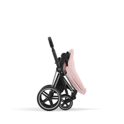 Cybex Combi Kinderwagens * Priam Kinderwagen Compleet Peach Pink - Chrome Black Frame Roze
