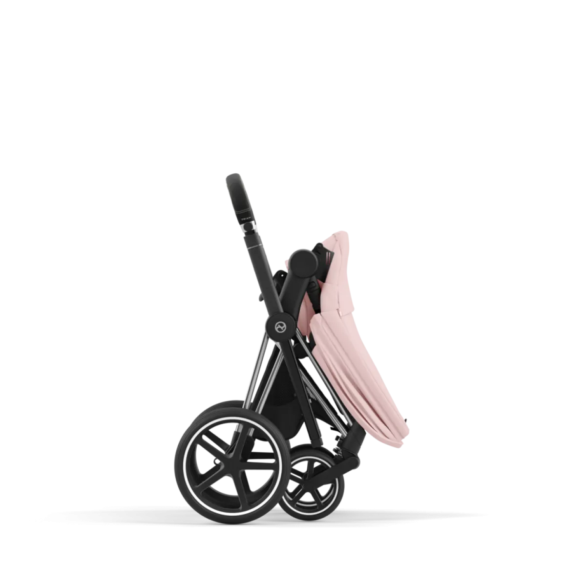 Cybex Combi Kinderwagens * Priam Kinderwagen Compleet Peach Pink - Chrome Black Frame Roze