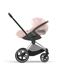 Cybex Combi Kinderwagens * Priam Kinderwagen Compleet Peach Pink - Chrome Black Frame Roze