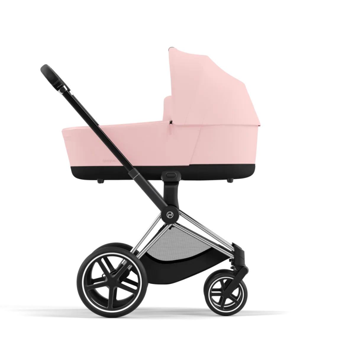 Cybex Combi Kinderwagens * Priam Kinderwagen Compleet Peach Pink - Chrome Black Frame Roze