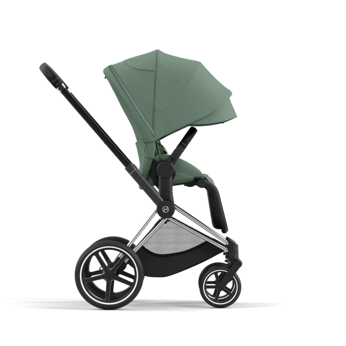 Cybex Combi Kinderwagens * Priam Kinderwagen Compleet Leaf Green - Chrome Black Frame Groen