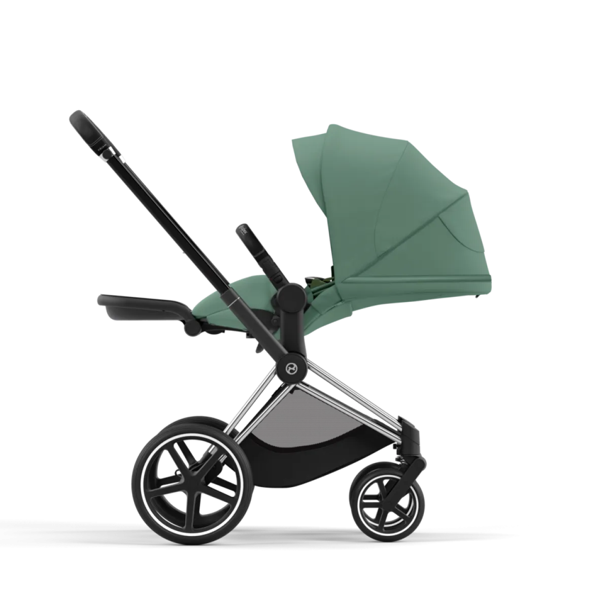 Cybex Combi Kinderwagens * Priam Kinderwagen Compleet Leaf Green - Chrome Black Frame Groen