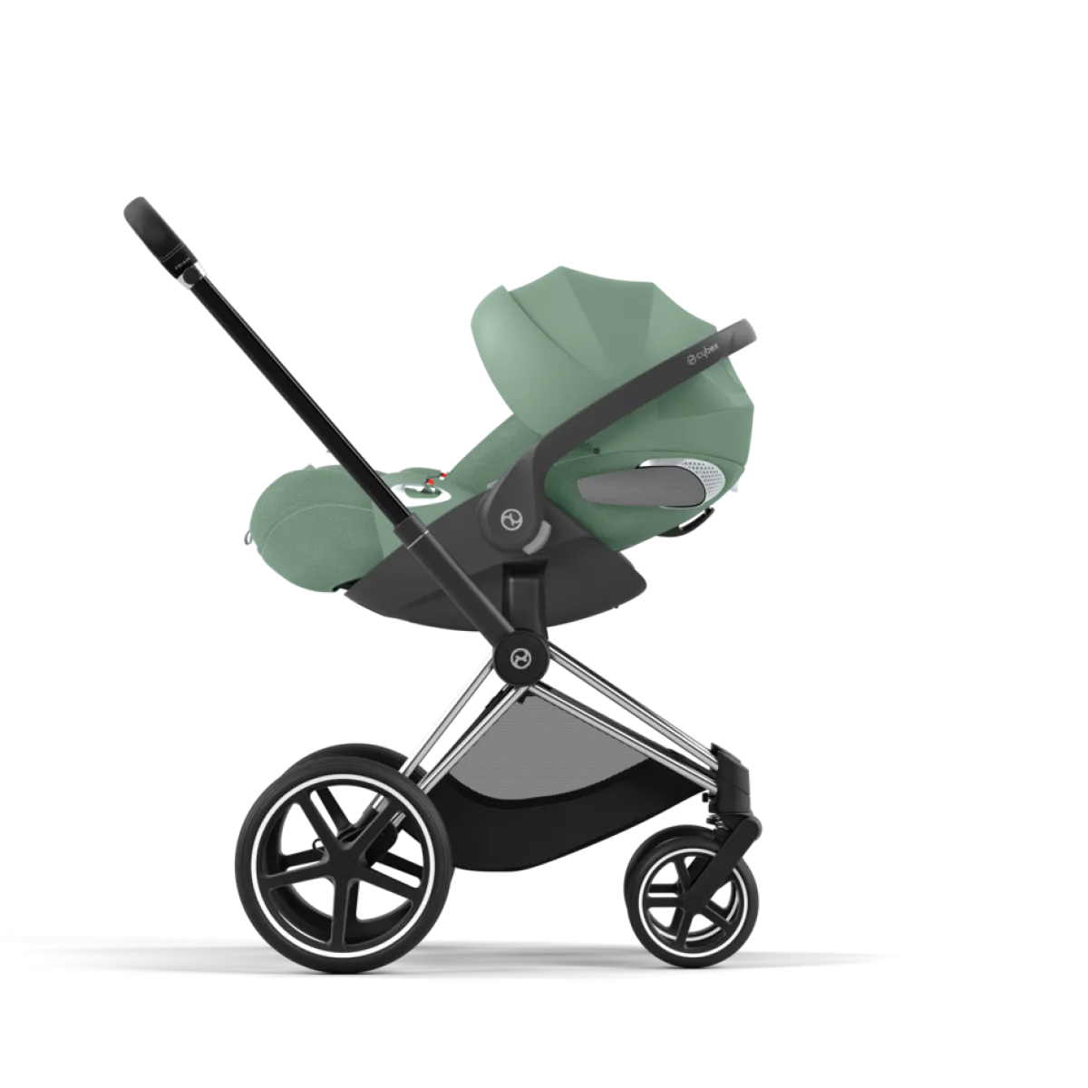 Cybex Combi Kinderwagens * Priam Kinderwagen Compleet Leaf Green - Chrome Black Frame Groen