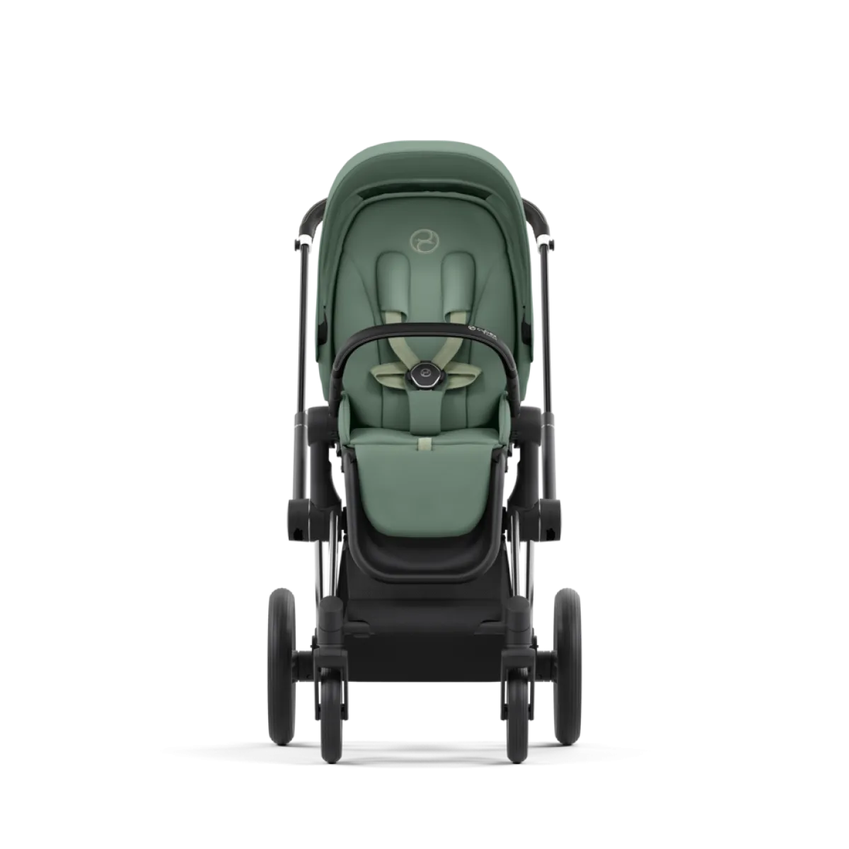 Cybex Combi Kinderwagens * Priam Kinderwagen Compleet Leaf Green - Chrome Black Frame Groen