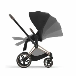 Cybex Combi Kinderwagens * Priam Kinderwagen Compleet Sepia Black - Rosegold Frame Zwart