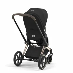 Cybex Combi Kinderwagens * Priam Kinderwagen Compleet Sepia Black - Rosegold Frame Zwart