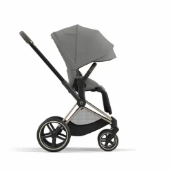 Cybex Combi Kinderwagens * Priam Kinderwagen Compleet Mirage Grey - Rosegold Frame Grijs