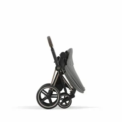 Cybex Combi Kinderwagens * Priam Kinderwagen Compleet Mirage Grey - Rosegold Frame Grijs