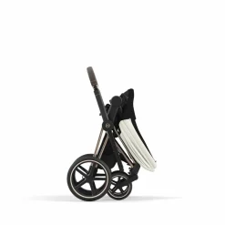 Cybex Combi Kinderwagens * Priam Kinderwagen Compleet Off White - Rosegold Frame Wit