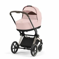 Cybex Combi Kinderwagens * Priam Kinderwagen Compleet Peach Pink - Rosegold Frame Roze