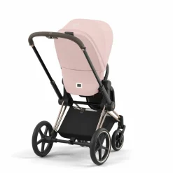 Cybex Combi Kinderwagens * Priam Kinderwagen Compleet Peach Pink - Rosegold Frame Roze