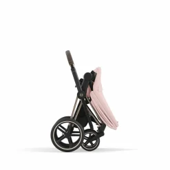 Cybex Combi Kinderwagens * Priam Kinderwagen Compleet Peach Pink - Rosegold Frame Roze