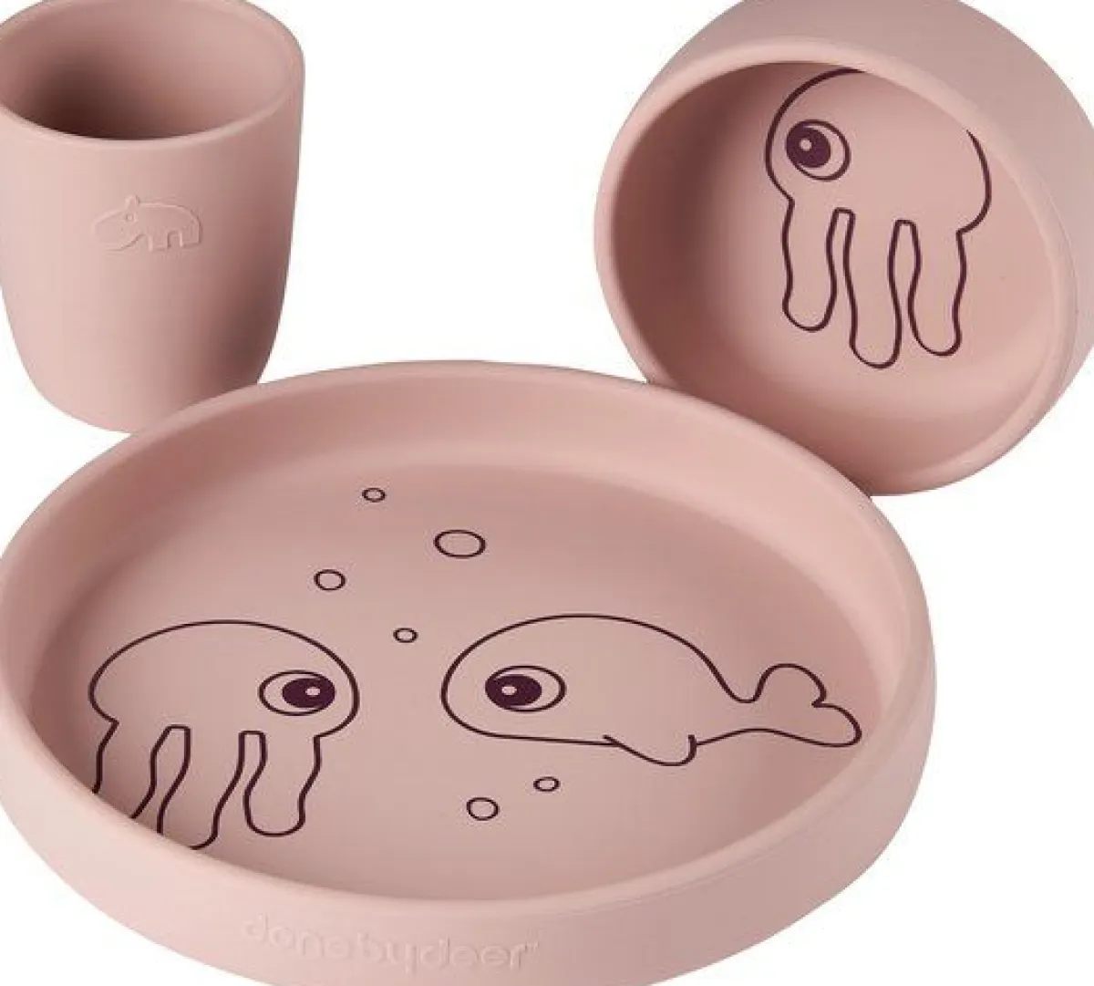 Done by Deer Kinderbordjes En Kinderbestek * Dinerset Sea Friends Powder