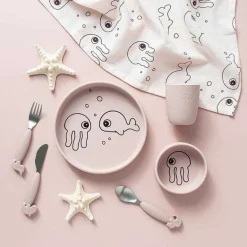 Done by Deer Kinderbordjes En Kinderbestek * Dinerset Sea Friends Powder