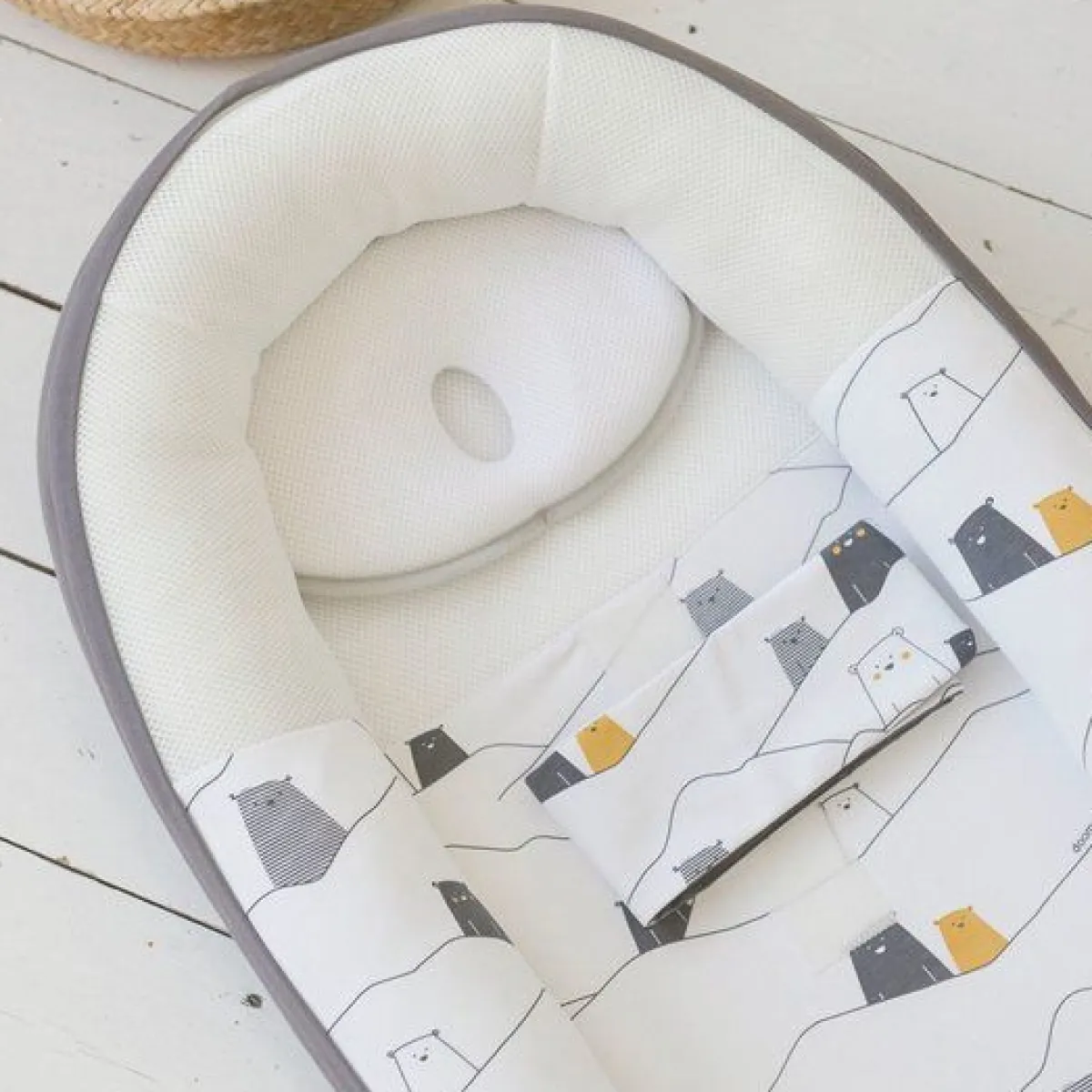 Doomoo Bedtextiel|Bedtextiel * Baby Pillow Ergonomisch Hoofdkussen White