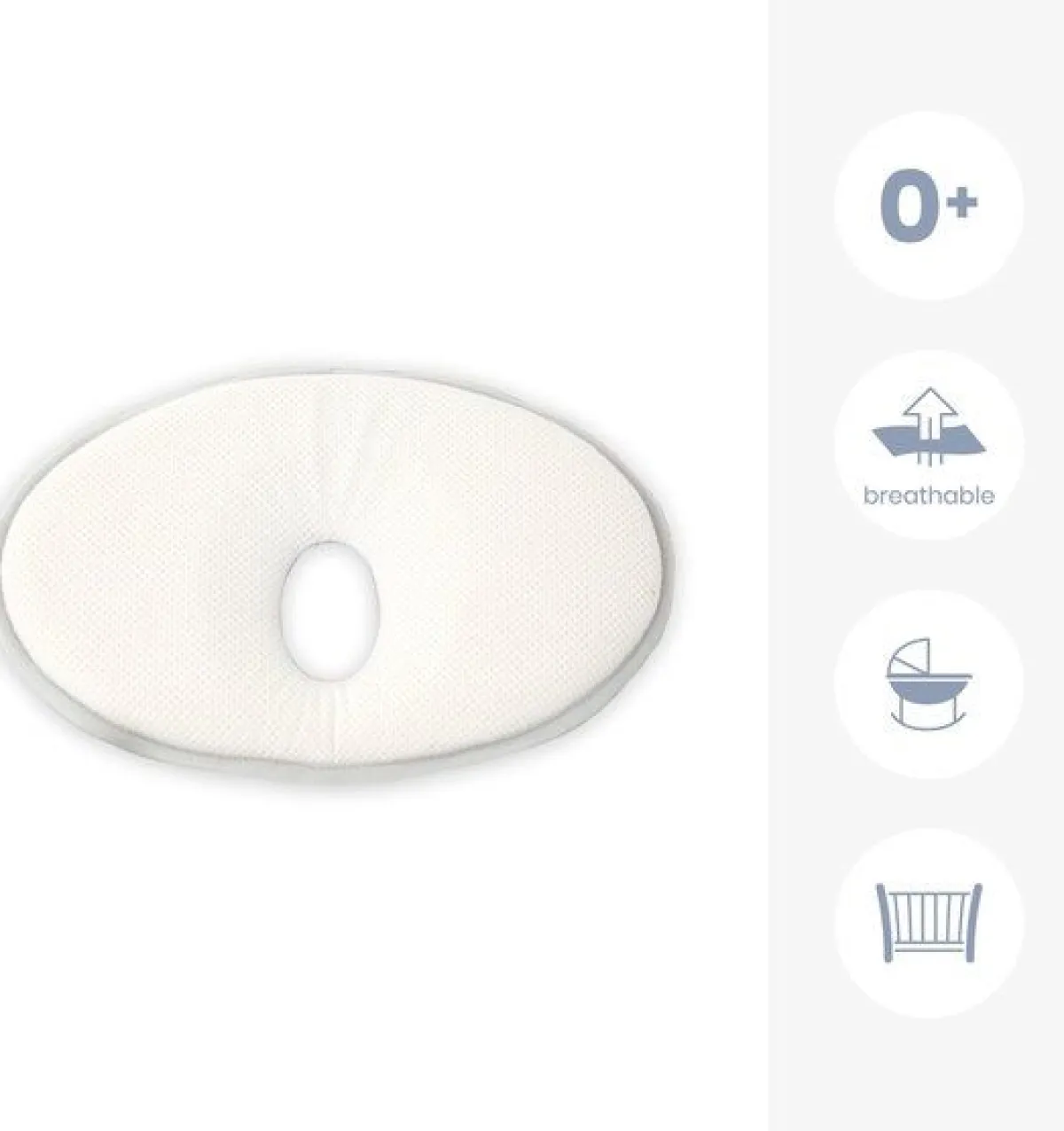 Doomoo Bedtextiel|Bedtextiel * Baby Pillow Ergonomisch Hoofdkussen White