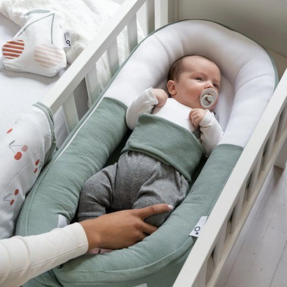 Doomoo Babynestjes * Cocoon Babynest Tetra Jersey Green Groen