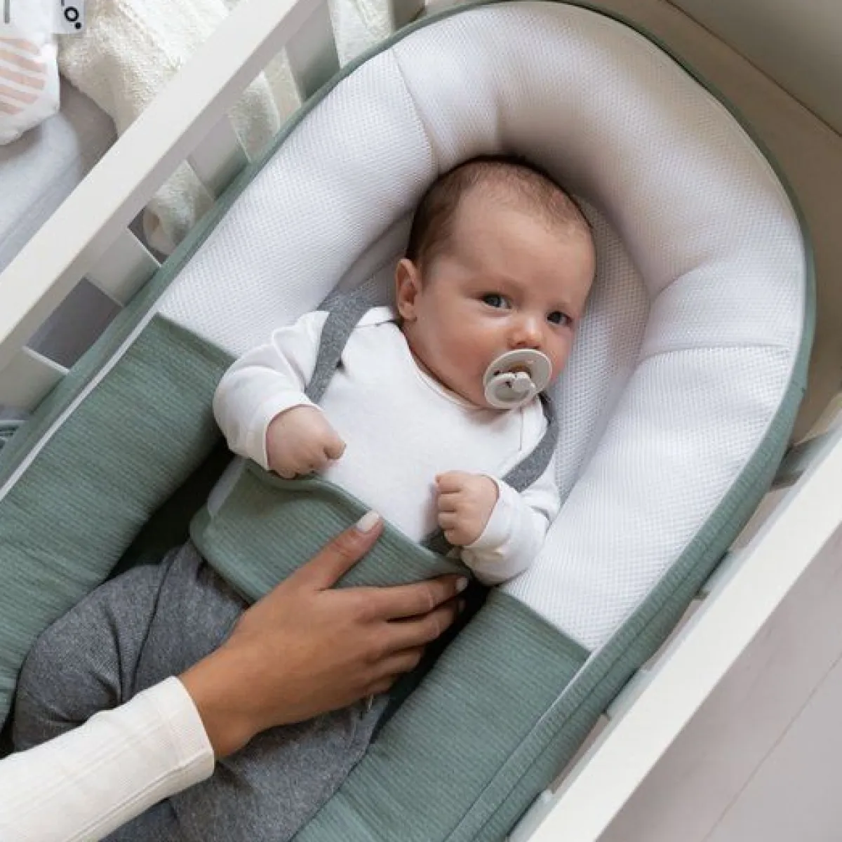 Doomoo Babynestjes * Cocoon Babynest Tetra Jersey Green Groen
