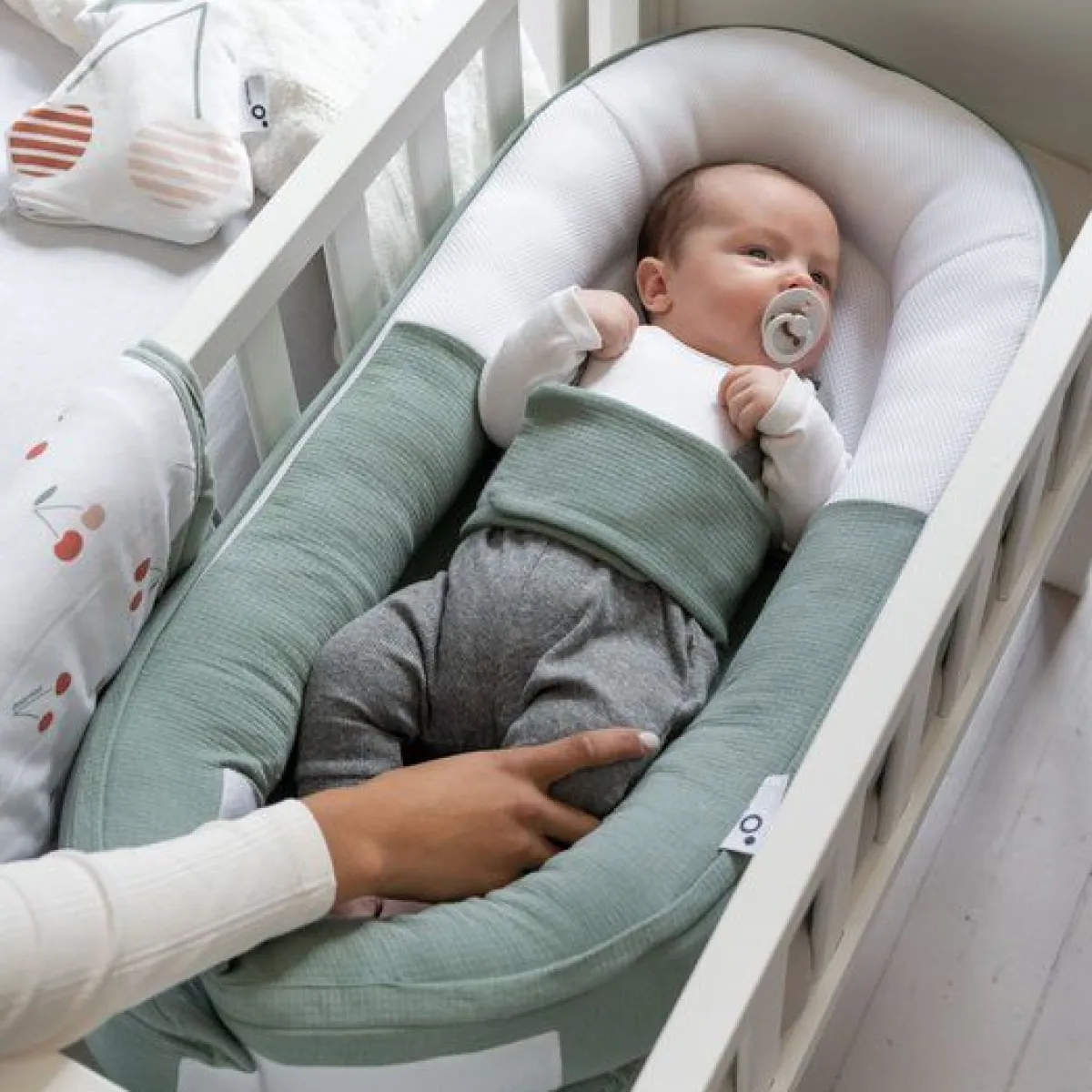 Doomoo Babynestjes * Cocoon Babynest Tetra Jersey Green Groen