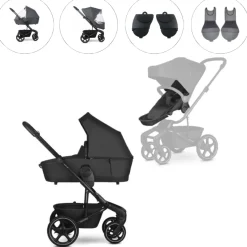 Easywalker Combi Kinderwagens * Kinderwagen Harvey NXT Compleet Eclipse Black Zwart