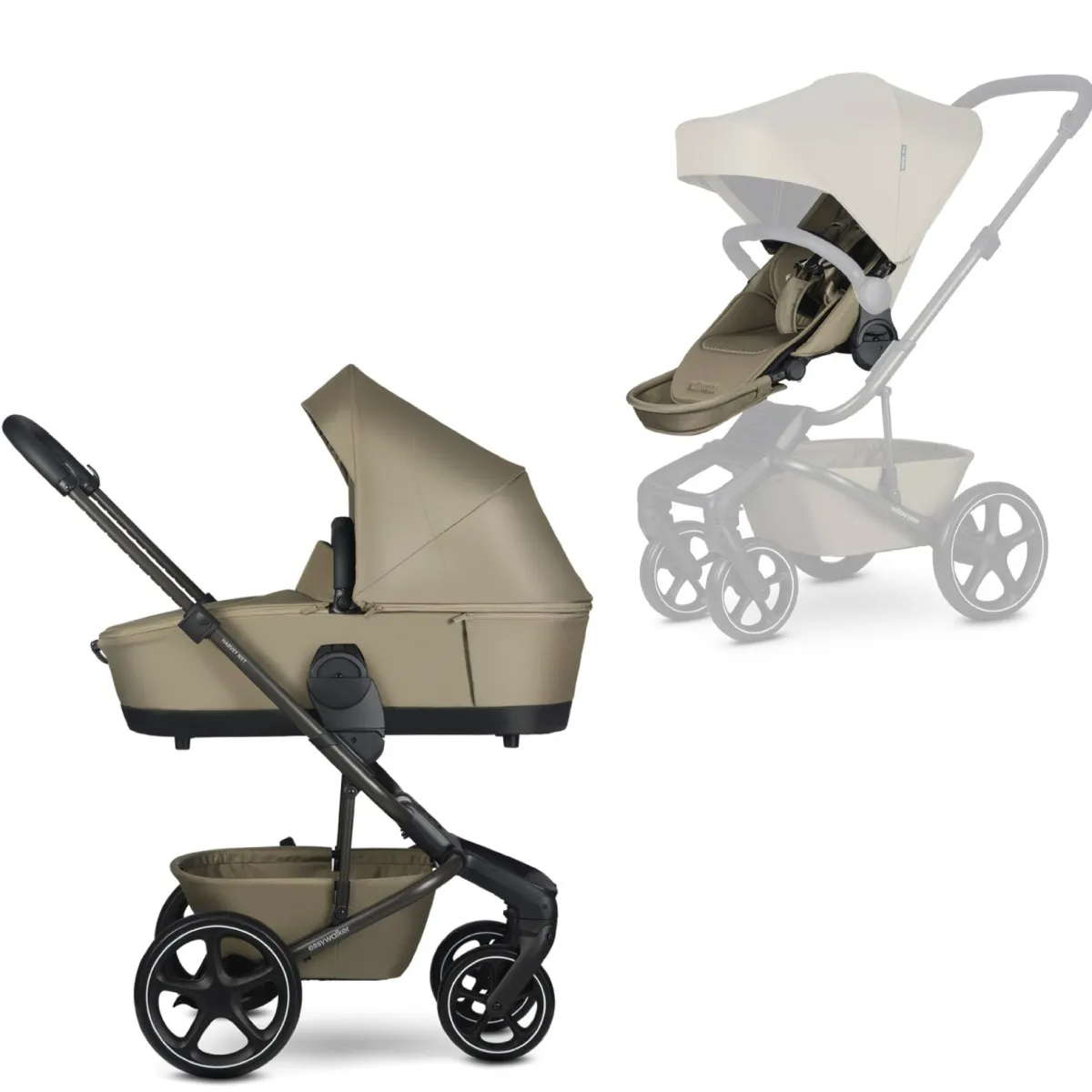 Easywalker Combi Kinderwagens * Kinderwagen Harvey NXT Compleet Moss Green Groen