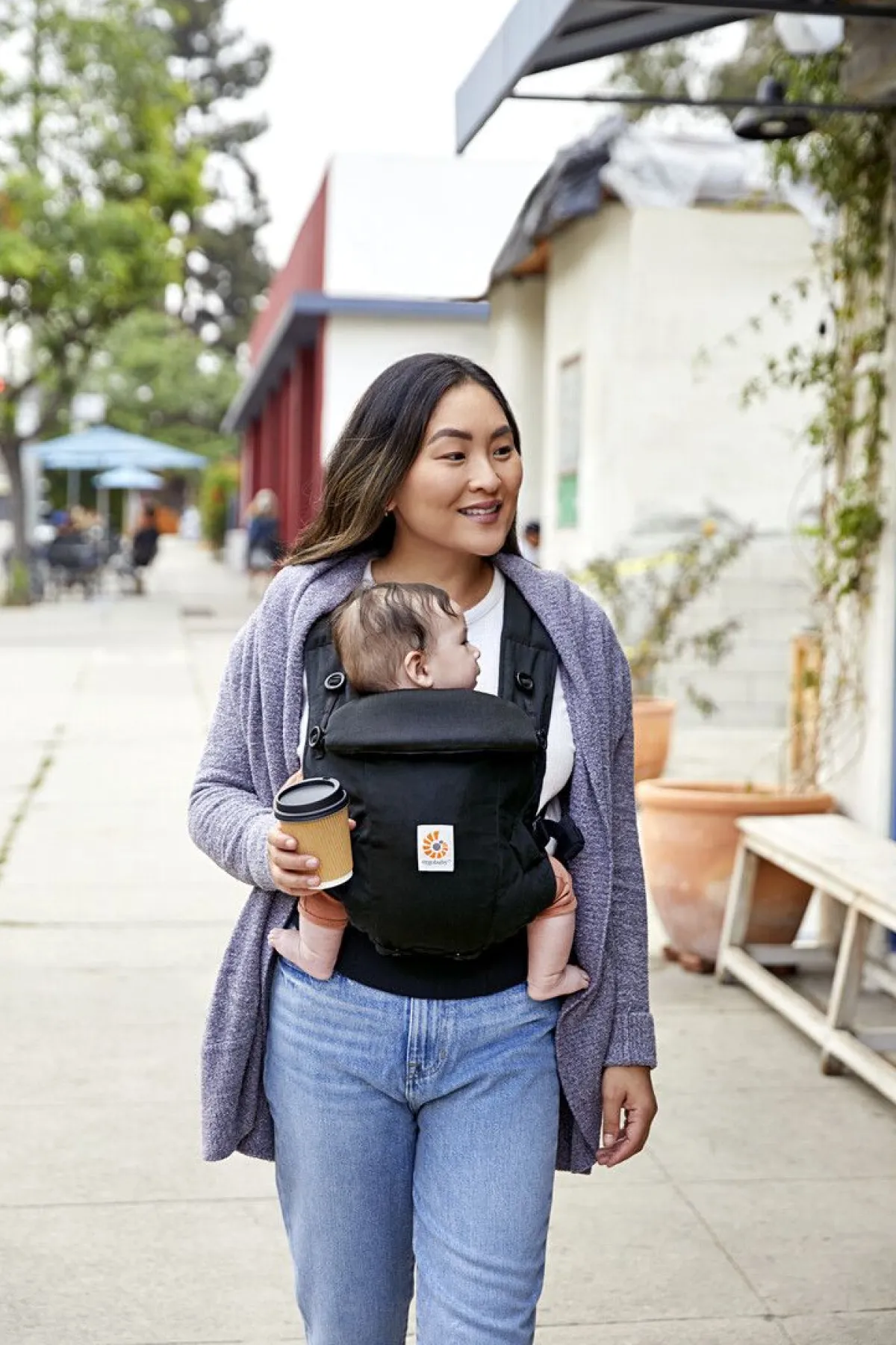 Ergobaby Ergobaby Draagzak * Draagzak 3P Adapt Soft Touch Cotton Onyx Black Zwart