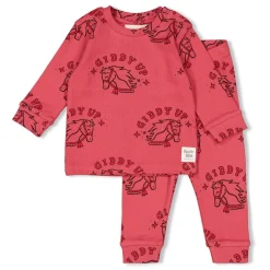 Feetje Pyjama's * Pyjama Premium Sleepwear Howdy Holly Berry Roze