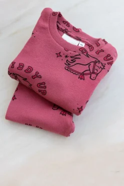 Feetje Pyjama's * Pyjama Premium Sleepwear Howdy Holly Berry Roze