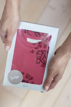 Feetje Pyjama's * Pyjama Premium Sleepwear Howdy Holly Berry Roze