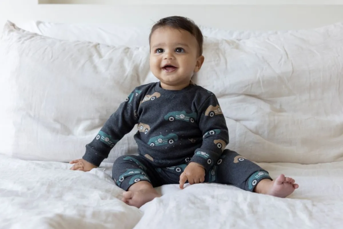 Feetje Pyjama's * Pyjama Premium Sleepwear Ricky Racer Antraciet Melange Grijs
