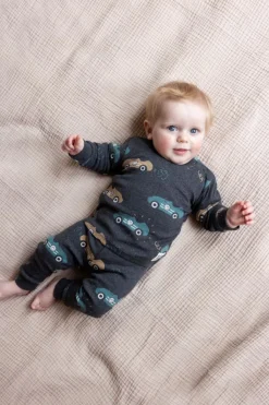 Feetje Pyjama's * Pyjama Premium Sleepwear Ricky Racer Antraciet Melange Grijs