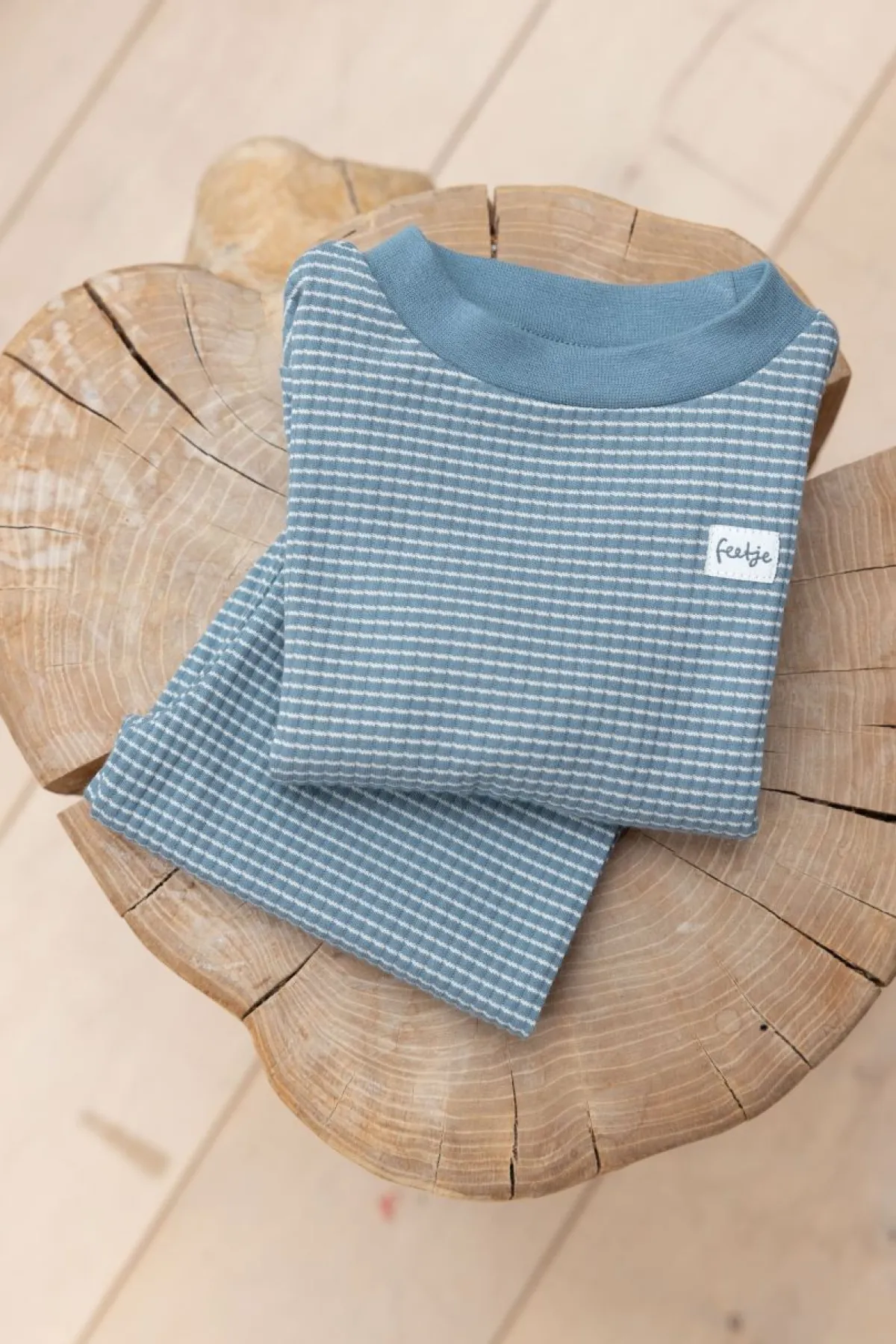 Feetje Pyjama's * Pyjama Wafel Ice Blue Blauw